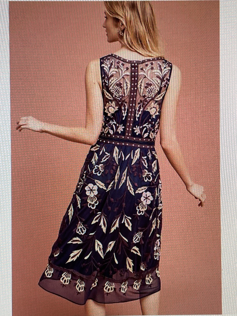 Anthropologie Moulinette Soeurs Embroidered Alicante Dress Size 8